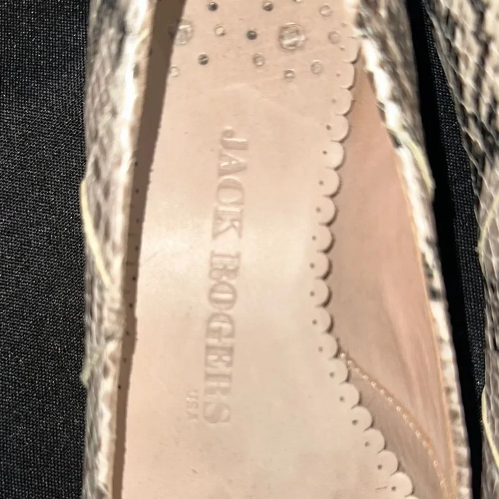 Jack Rogers Snakeskin Patterned Flats Size 5